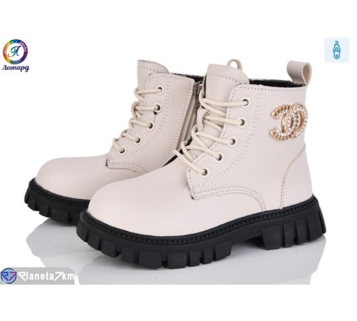 Черевики дитячі на весну/осінь (8 пар р.27-31) бежевий  "Леопард"