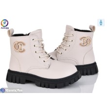 Черевики дитячі на весну/осінь (8 пар р.32-37) бежевий  "Леопард"