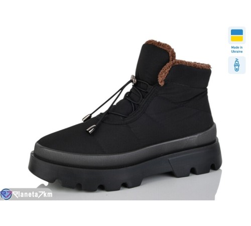 Черевики жіночі на зиму (6 пар р.37-41) чорний  "LUCKY"
