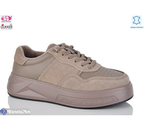 Кросівки жіночі на весну/осінь (8 пар р.36-40) коричневий  "Gukkcr"