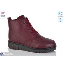 Черевики жіночі на зиму (8 пар р.37-41) бордовий  "Gukkcr"