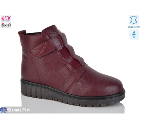 Черевики жіночі на зиму (8 пар р.37-41) бордовий  "Gukkcr"