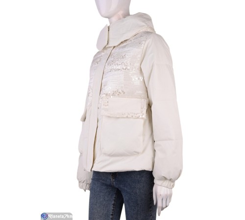 Куртка жіноча на весну/осінь (4 шт. р.сетка M-2XL) бежевий  "Kalabok"