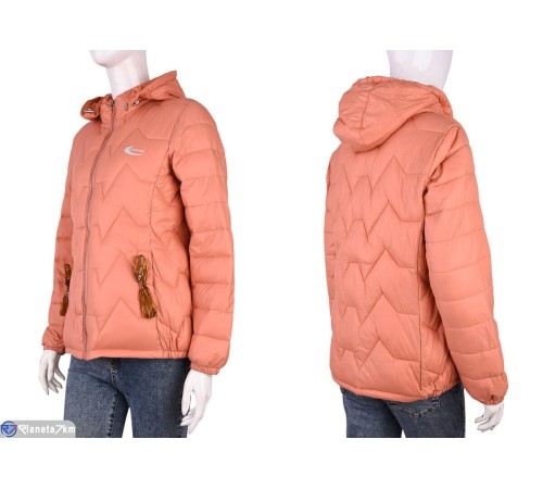 Куртка жіноча на весну/осінь (5 шт. р.сетка XL-4XL) оранжевий  "Kalabok"