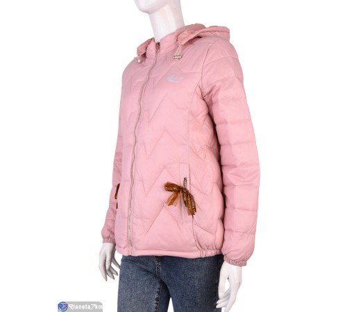 Куртка жіноча на весну/осінь (5 шт. р.сетка XL-4XL) рожевий  "Kalabok"