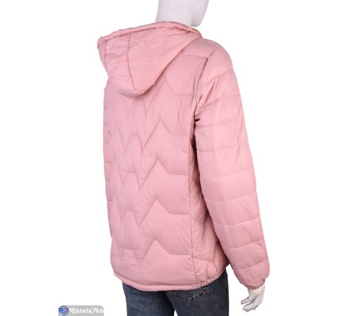 Куртка жіноча на весну/осінь (5 шт. р.сетка XL-4XL) рожевий  "Kalabok"