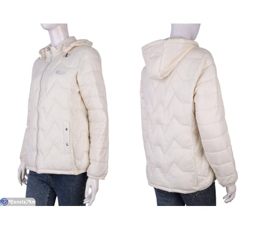 Куртка жіноча на весну/осінь (5 шт. р.сетка XL-4XL) бежевий  "Kalabok"