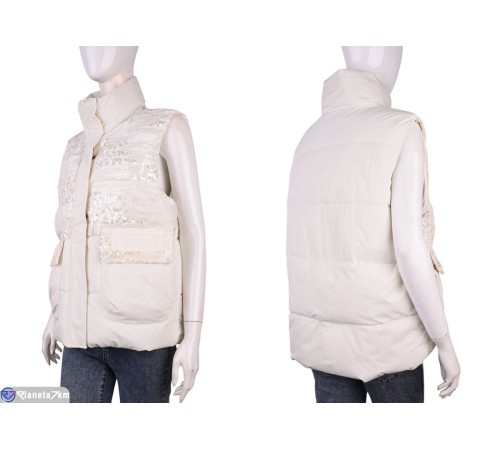 Жилетка жіноча на весну/осінь (4 шт. р.сетка M-2XL) бежевий  "Kalabok"