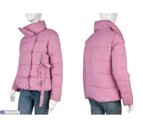 Куртка жіноча на весну/осінь (5 шт. р.сетка M-2XL) рожевий  "Kalabok"
