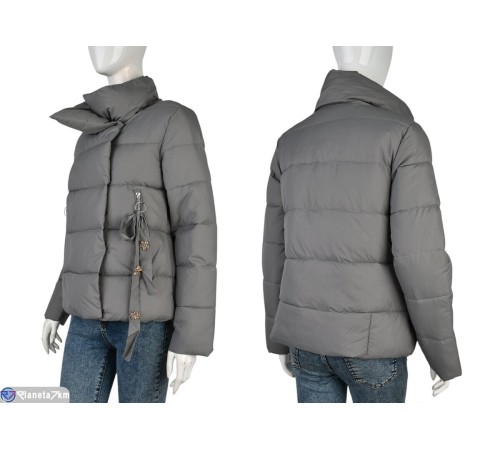 Куртка жіноча на весну/осінь (5 шт. р.сетка M-2XL) сірий  "Kalabok"