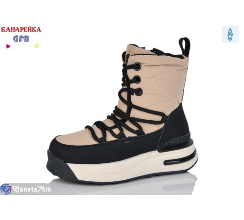 Черевики дитячі на зиму (8 пар р.32-37) бежевий  "GFB-Канарейка" Черевики дитячі на зиму (8 пар р.32-37) бежевий  "GFB-Канарейка"