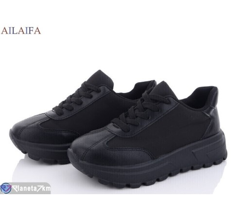 Кросівки жіночі на весну/осінь (6 пар р.36-41) чорний  "Latifa"