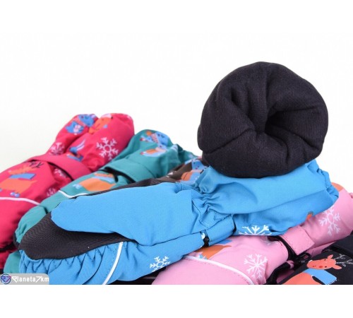 Рукавиці дитячі на зиму (12 шт. р.сетка 4-6) мікс  "KaPira"