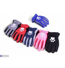 Рукавички дитячі на зиму (12 шт. р.сетка 4-6) мікс  "KaPira"