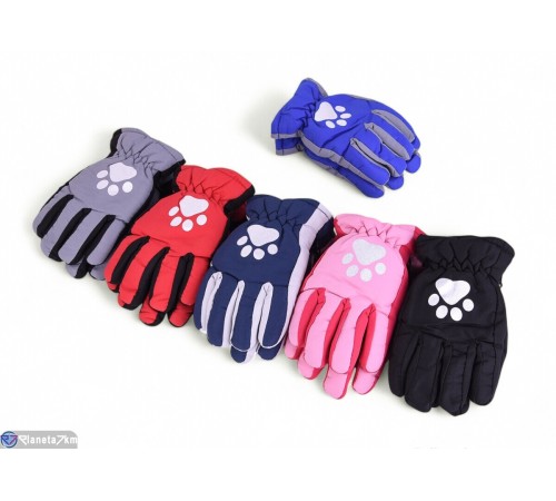 Рукавички дитячі на зиму (12 шт. р.сетка 4-6) мікс  "KaPira"