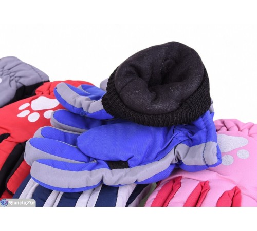Рукавички дитячі на зиму (12 шт. р.сетка 4-6) мікс  "KaPira"