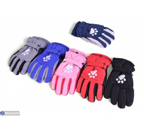 Рукавички дитячі на зиму (12 шт. р.сетка 6-8) мікс  "KaPira"