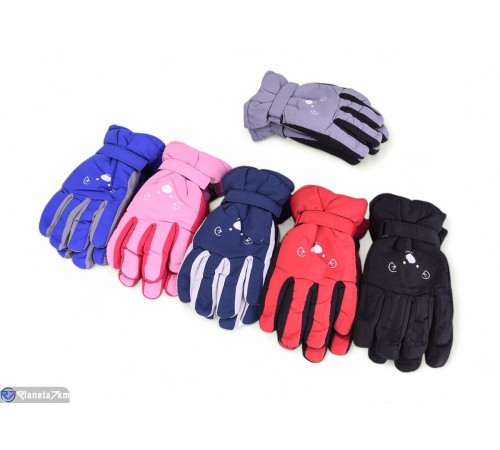 Рукавички дитячі на зиму (12 шт. р.сетка 8-10) мікс  "KaPira"