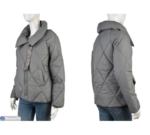 Куртка жіноча на весну/осінь (4 шт. р.сетка M-2XL) сірий  "Kalabok"