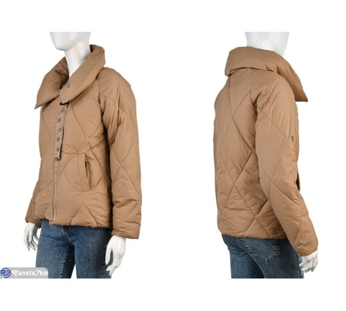 Куртка жіноча на весну/осінь (4 шт. р.сетка M-2XL) коричневий  "Kalabok"
