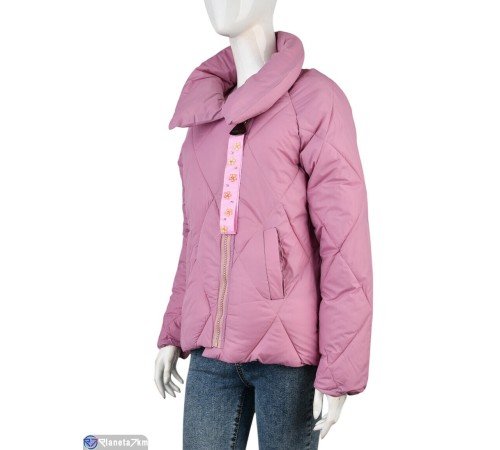 Куртка жіноча на весну/осінь (4 шт. р.сетка M-2XL) рожевий  "Kalabok"