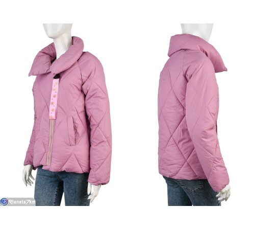 Куртка жіноча на весну/осінь (4 шт. р.сетка M-2XL) рожевий  "Kalabok"