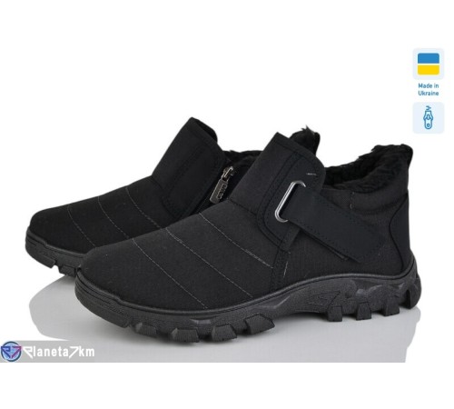 Черевики чоловічі на зиму (6 пар р.41-45) чорний  "OLLA"