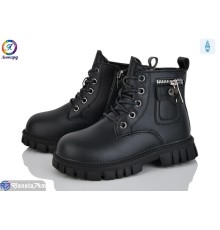 Черевики дитячі на весну/осінь (8 пар р.26-31) чорний  "Леопард"