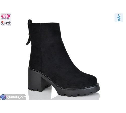 Черевики жіночі на зиму (8 пар р.36-40) чорний  "Gukkcr"