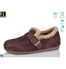 Туфлі жіночі на зиму (8 пар р.36-40) коричневий  "Lilin"