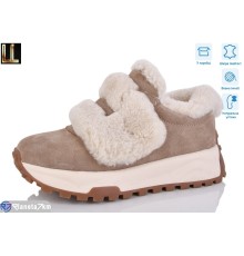 Кросівки жіночі на зиму (8 пар р.36-41) бежевий  "Lilin"