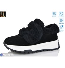 Кросівки жіночі на зиму (8 пар р.36-41) чорний  "Lilin"