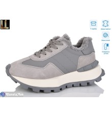 Кросівки жіночі на зиму (8 пар р.36-41) сірий  "Lilin"