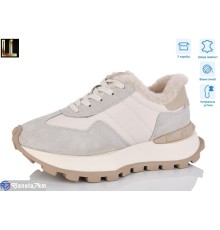 Кросівки жіночі на зиму (8 пар р.36-41) бежевий  "Lilin"