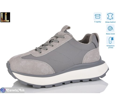 Кросівки жіночі на зиму (8 пар р.36-41) сірий  "Lilin"