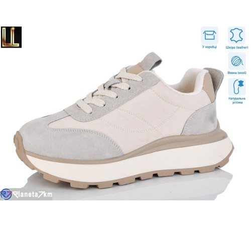 Кросівки жіночі на зиму (8 пар р.36-41) бежевий  "Lilin"