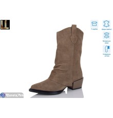 Чоботи жіночі на зиму (6 пар р.36-41) коричневий  "Lilin"