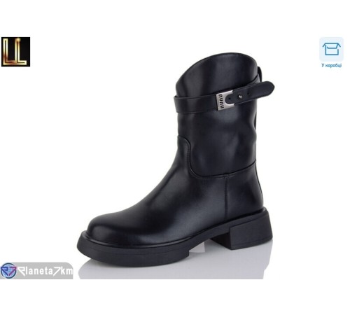 Черевики жіночі на весну/осінь (6 пар р.36-40) чорний  "Lilin"