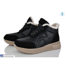 Черевики жіночі на зиму (6 пар р.36-41) чорний  "Kenoa"