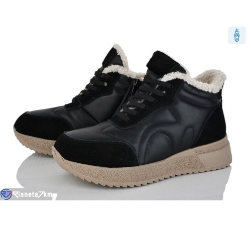 Черевики жіночі на зиму (6 пар р.36-41) чорний  "Kenoa"