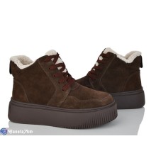 Черевики жіночі на зиму (8 пар р.36-41) коричневий  "Kenoa"