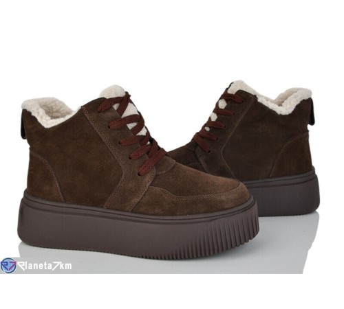 Черевики жіночі на зиму (8 пар р.36-41) коричневий  "Kenoa"