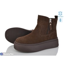 Черевики жіночі на зиму (8 пар р.36-41) коричневий  "Kenoa"