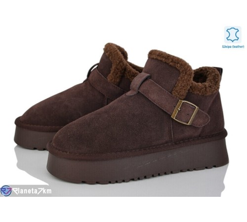 Черевики жіночі на зиму (8 пар р.37-42) коричневий  "Kenoa"