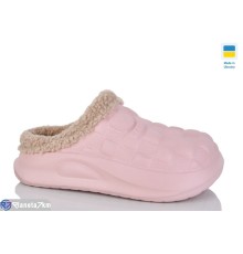 Жіночі сабо на зиму (8 пар р.36-41) рожевий  "INPIRE"