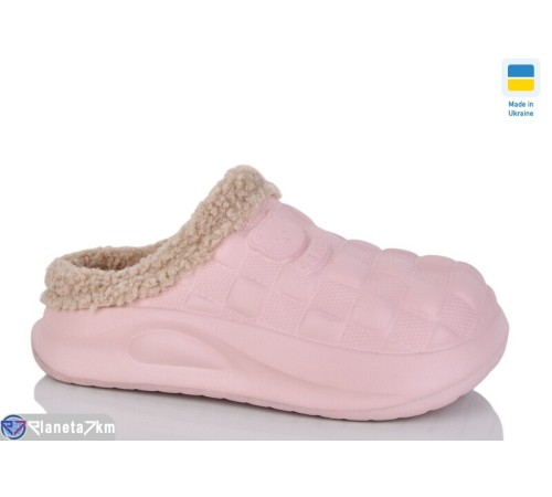 Жіночі сабо на зиму (8 пар р.36-41) рожевий  "INPIRE"