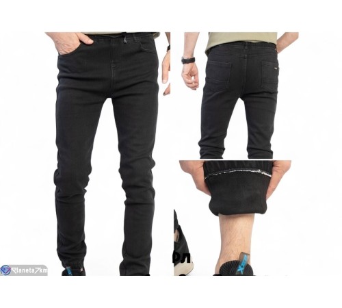 Джинси чоловічі на зиму (8 шт. р.сетка 29-38) чорний  "Masari"