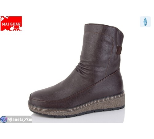 Черевики жіночі на зиму (8 пар р.37-42) коричневий  "Maiguan"