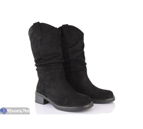 Чоботи жіночі на зиму (6 пар р.36-40) чорний  "MARADONA"