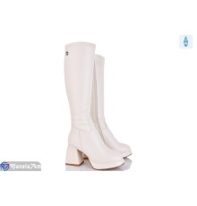 Чоботи жіночі на зиму (6 пар р.36-40) бежевий  "MARADONA"